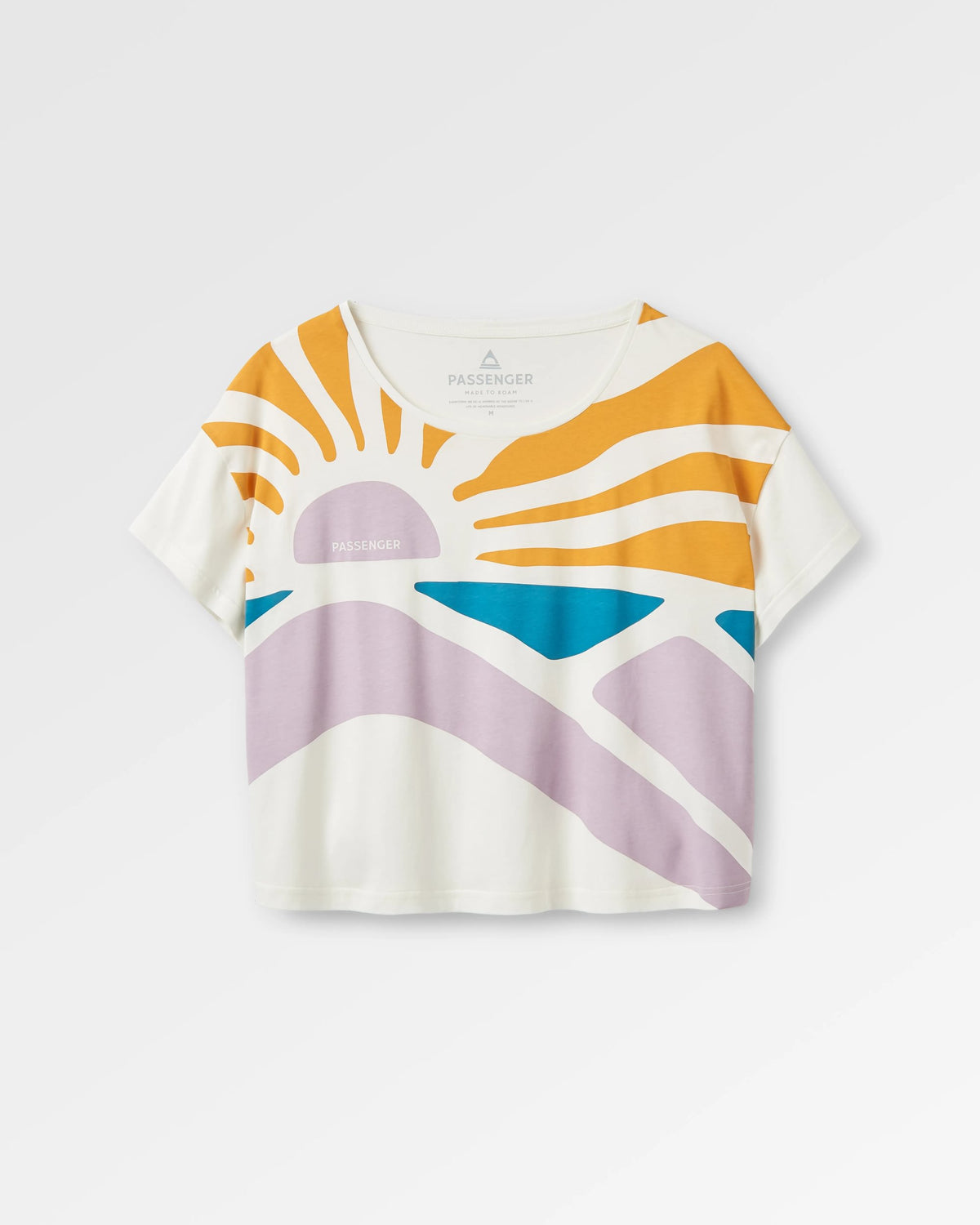 Sunsets Cotton T-Shirt - Marshmallow - Flatlay