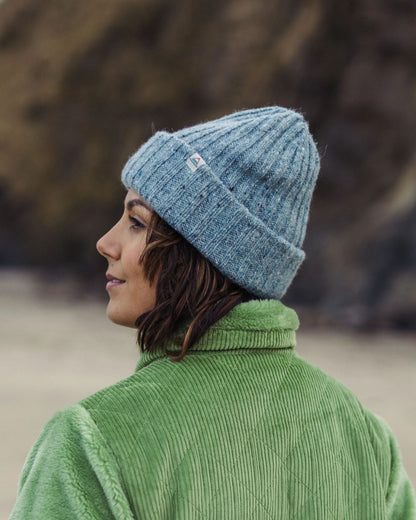 Fisherman Merino Wool Beanie - Arctic - Lifestyle - Female