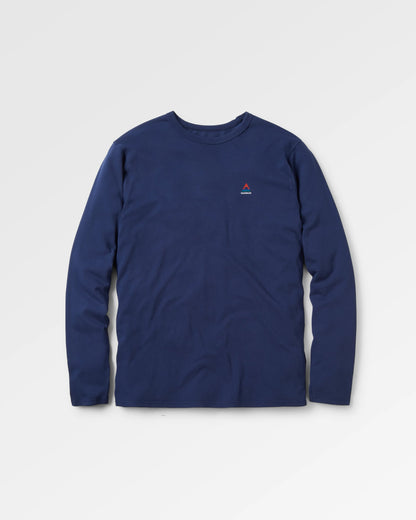Classic Logo LS T-Shirt - Rich Navy - Flatlay