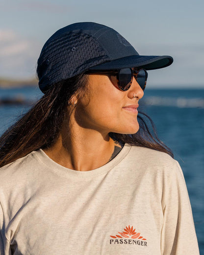 Beyond 5 Panel Cap - Deep Navy - Lifestyle - Female