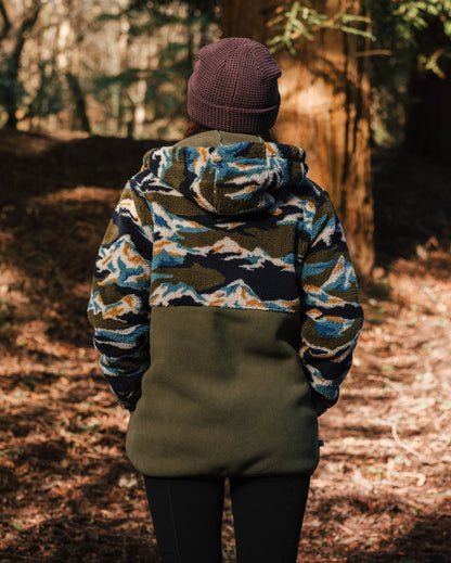 Nestling Polar-Lined Sherpa Fleece - Mount Scenic Khaki - Lifestyle