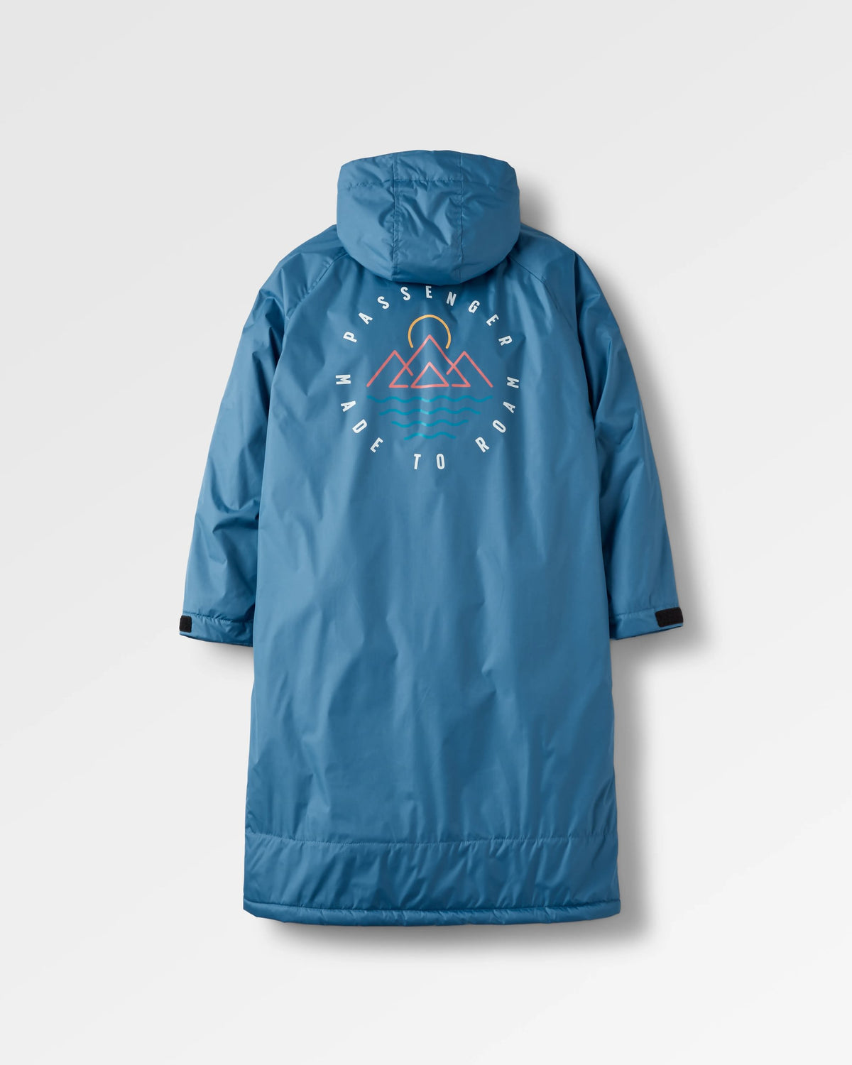Escapism Sherpa Lined Changing Robe - Moonlight Blue - Flatlay