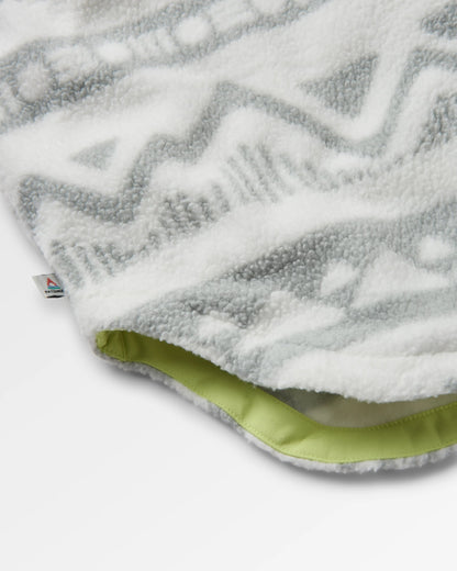 Cloudy Sherpa Fleece Shirt - Mountain Geo Vintage White - Flatlay