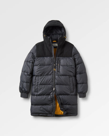 Elowen Hooded Insulated Jacket - Black - Flatlay