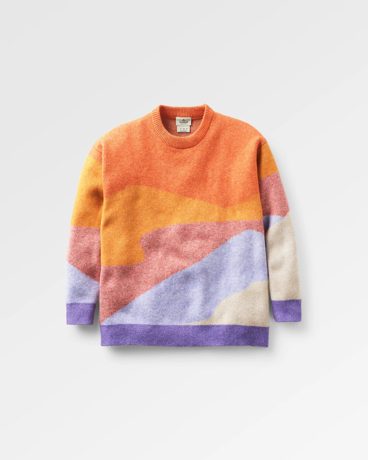 Scenic Knitted Jumper - Scenic Sunrise Orange - Flatlay