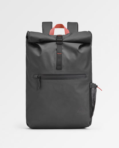 Crossing Roll Top Backpack - Charcoal/ Black - Flatlay