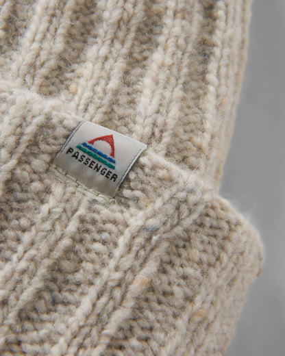 Fisherman Merino Wool Beanie - Vintage White - Flatlay