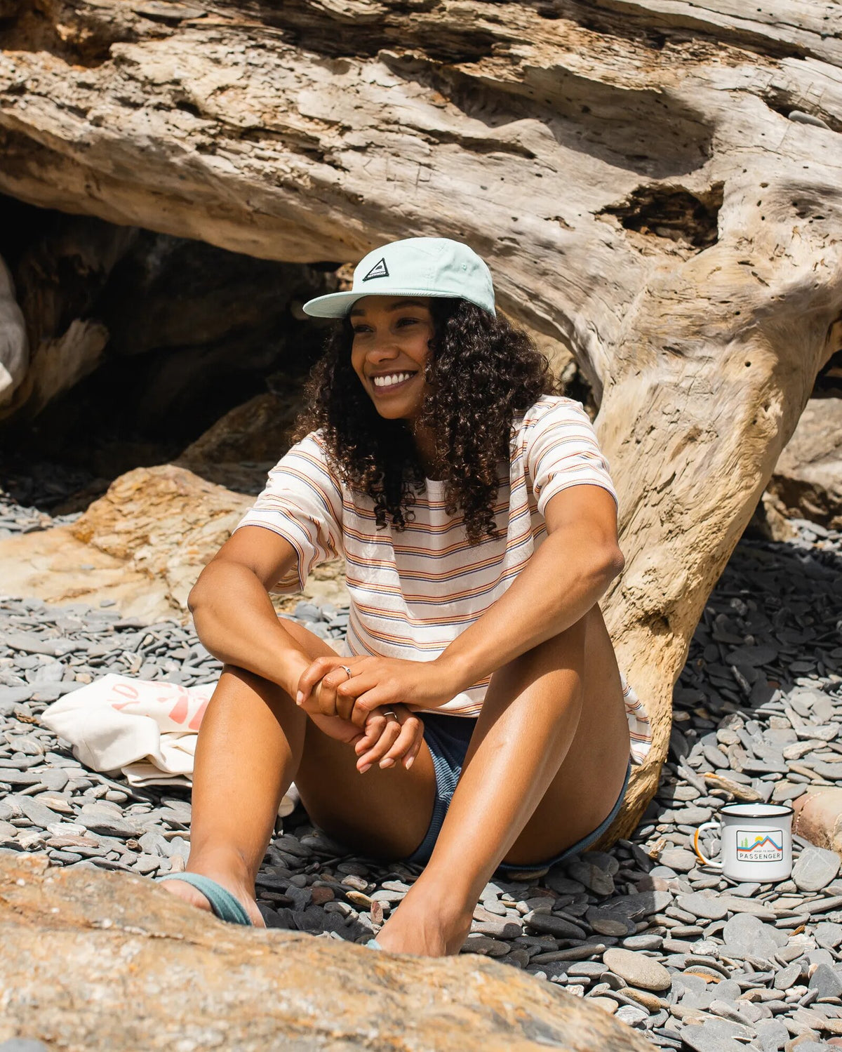 Retro Vibes Cotton T-Shirt - Retro Stripe - Lifestyle