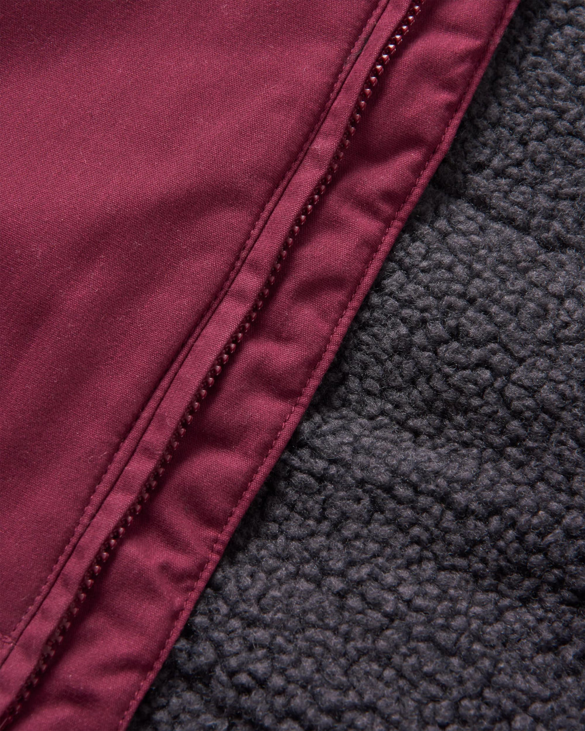 Discover Sherpa Lined Jacket - Wine - Flatlay