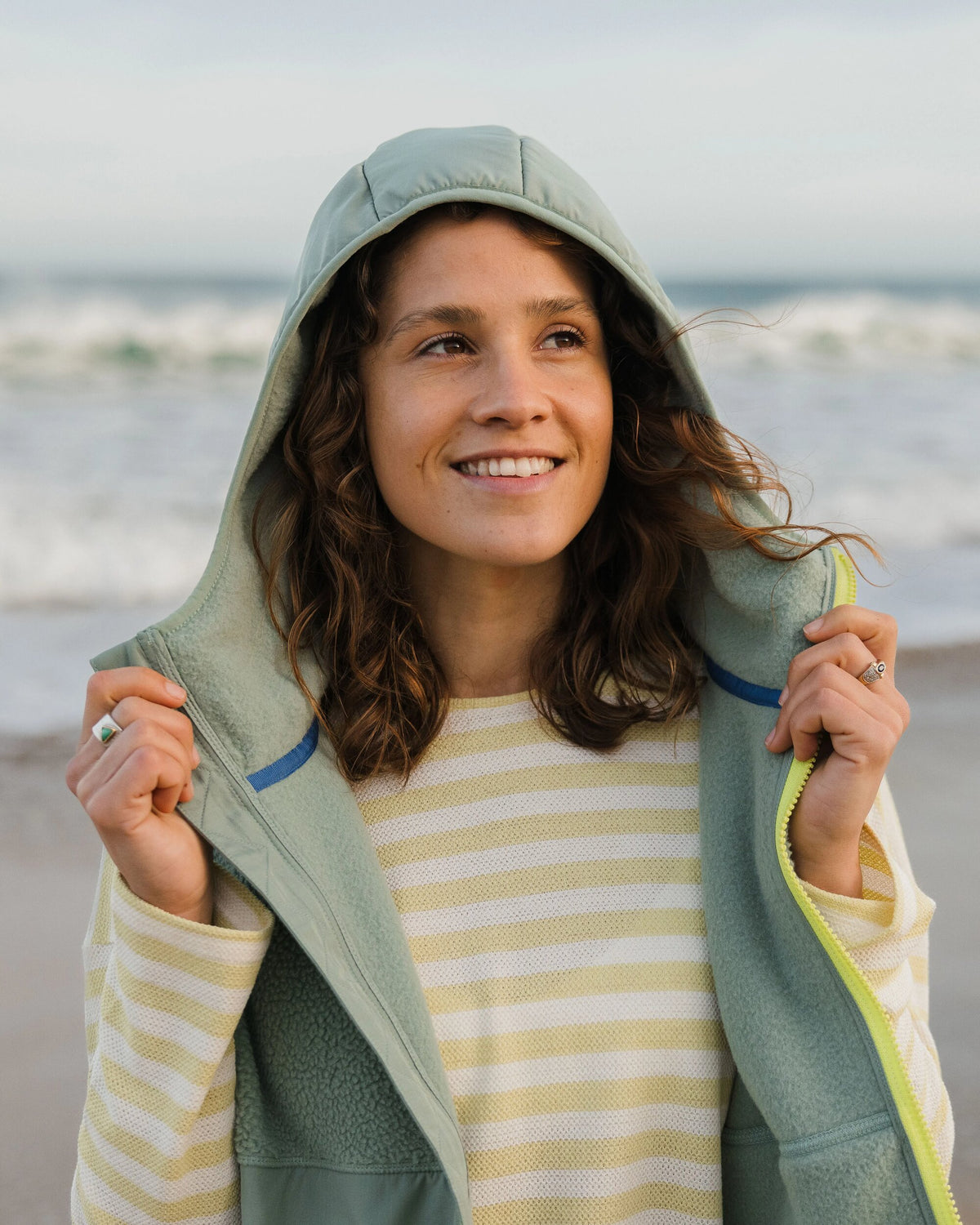 Beebalm Sherpa Fleece Vest - Pistachio - Lifestyle
