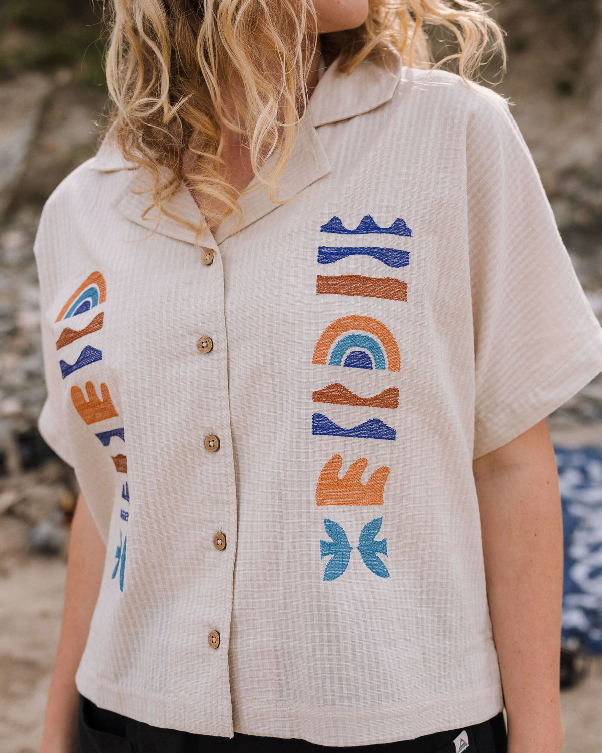 Arden Short Sleeve Shirt - Vintage White - Lifestyle