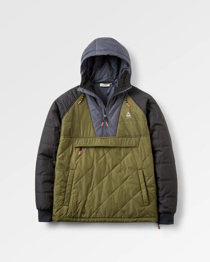 Oceanic Insulated Anorak - Black/Khaki - Flatlay