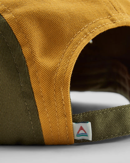 Waves & Trees 5 Panel Cap - Khaki - Flatlay