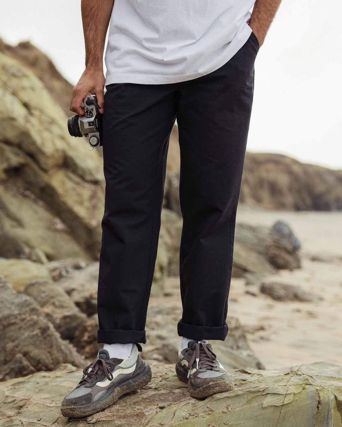 Rif-Raf Cotton Ripstop Trouser - Black - Lifestyle