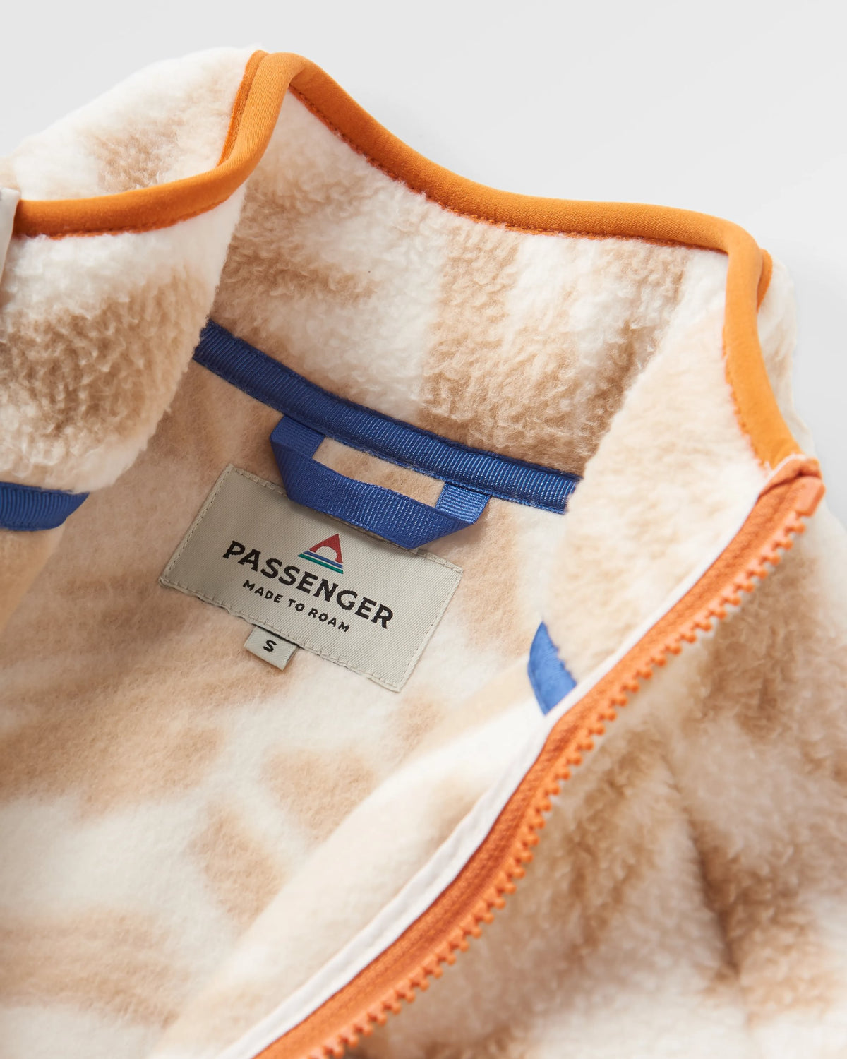 Fairbanks Full Zip Sherpa Fleece - Abstract Mountain Birch - Flatlay