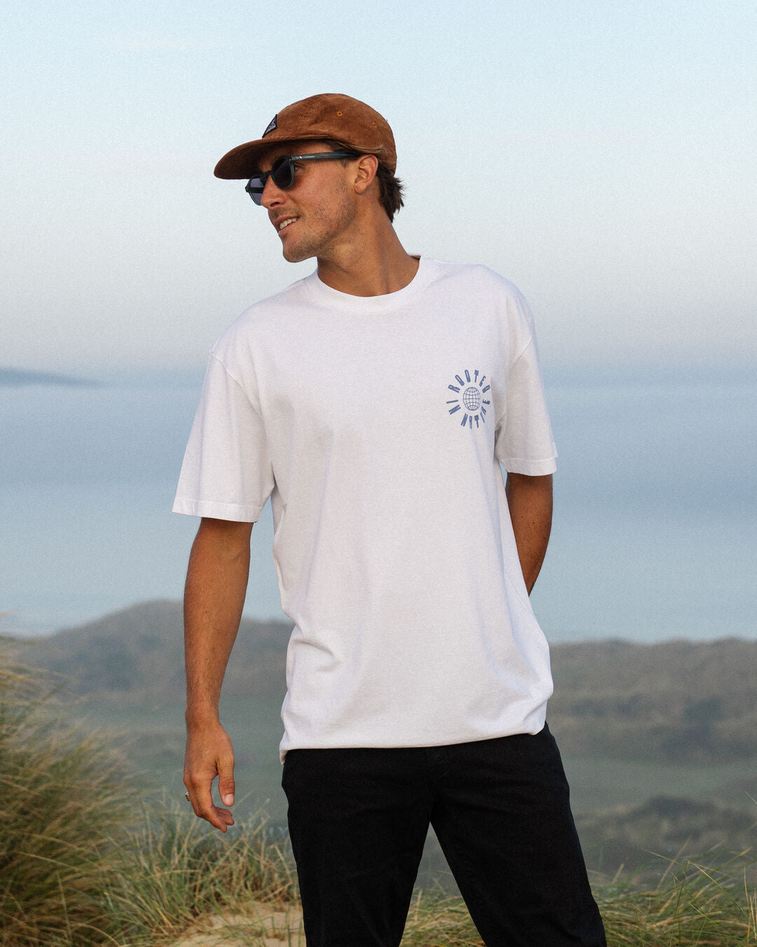 Rooted Relaxed Fit T-Shirt - White - Lifestyle