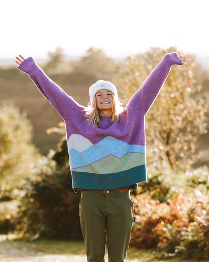 Vista Knitted Jumper - Rhubarb - Lifestyle