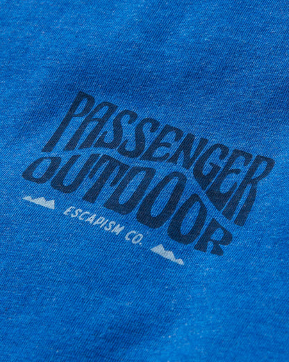Yuca Cotton T-Shirt - Azure Blue Marl - Flatlay