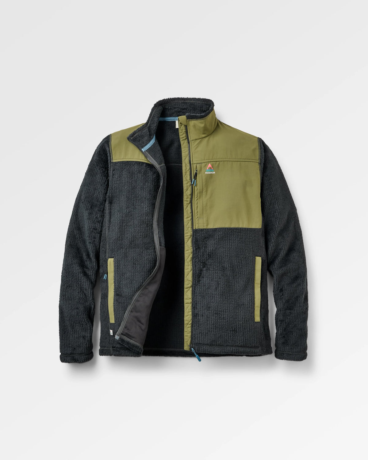 Venturescape Men's Fleece - Black/Khaki - Flatlay