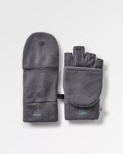 Stem Polar Convertible Mittens - Charcoal - Flatlay