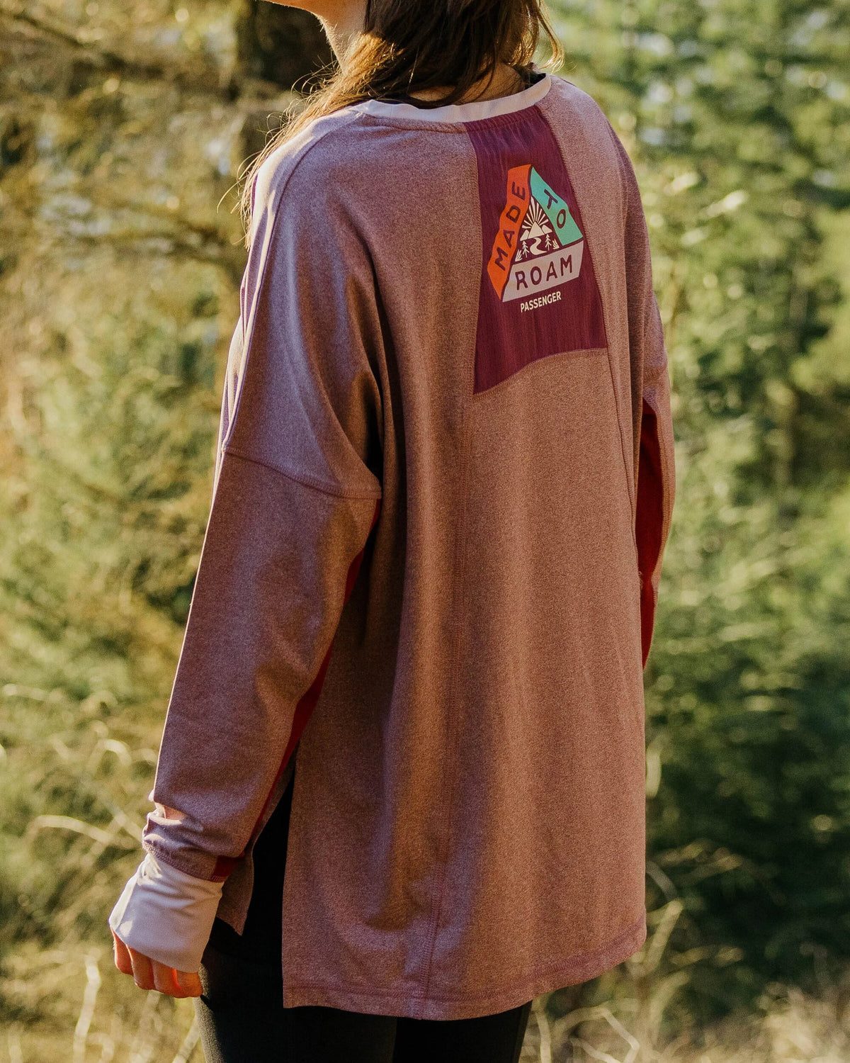 Pacifica Active LS Top - Berry Marl - Lifestyle