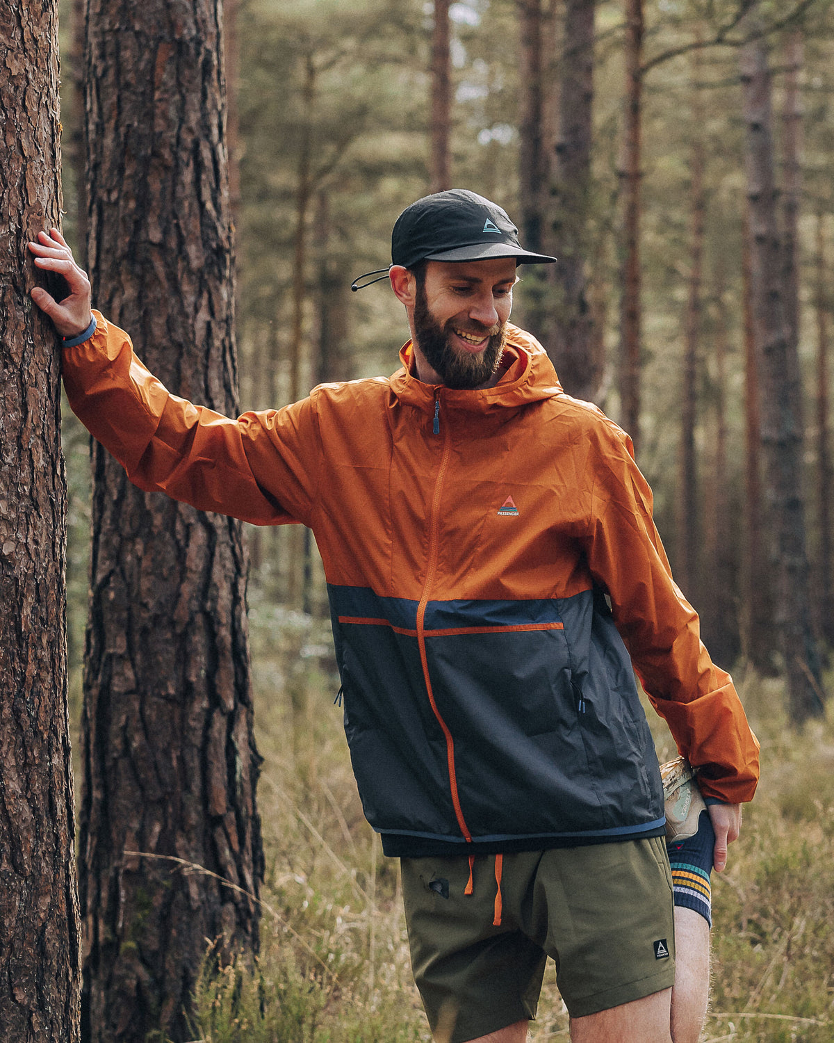 Gusto Windshell Jacket - Sunset Orange/Charcoal - Lifestyle