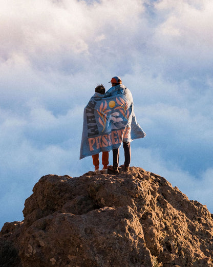 Cabin Sherpa Blanket - Faded Denim - Lifestyle