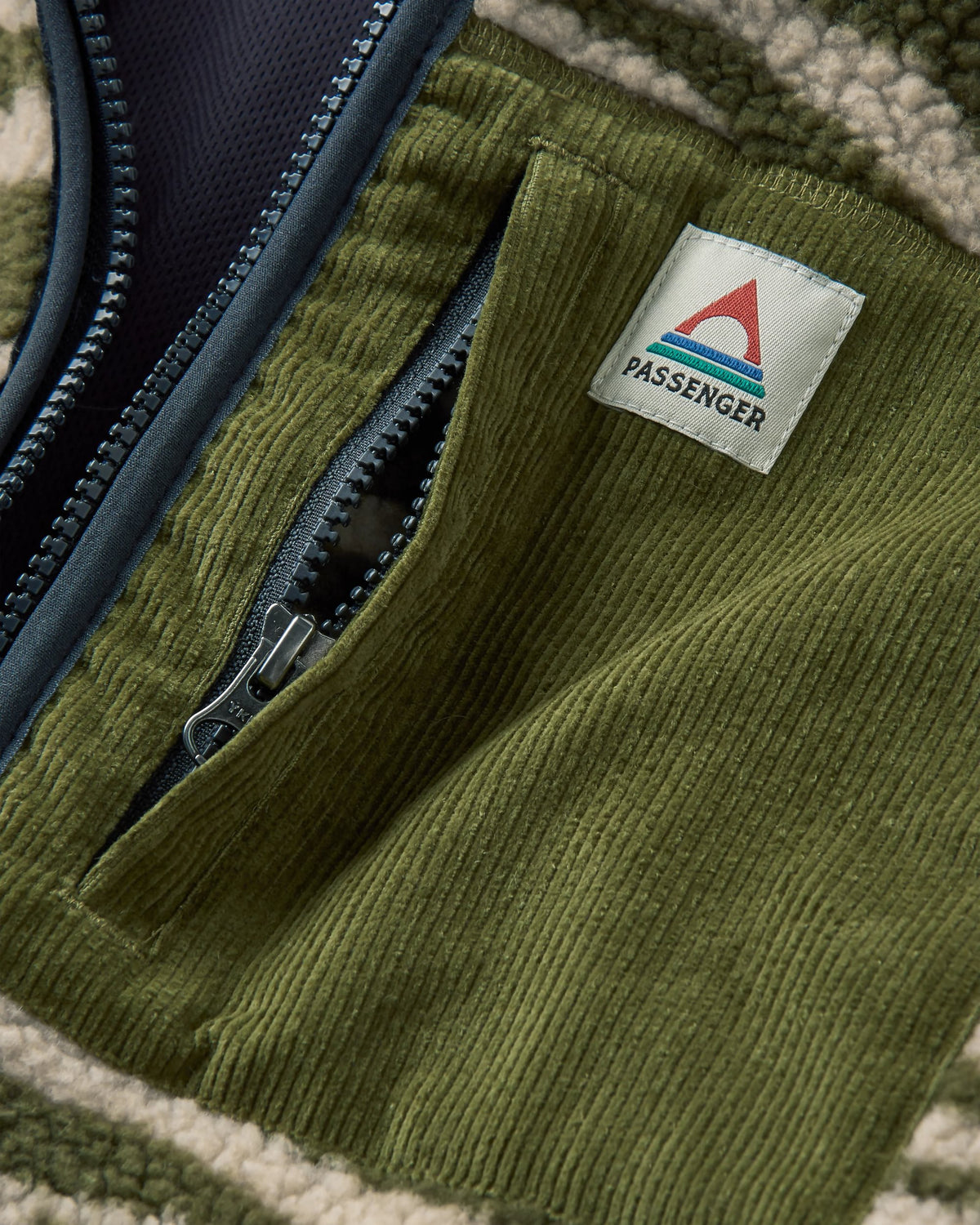 Trekker Deep-Pile Sherpa Fleece - Strata Khaki - Flatlay