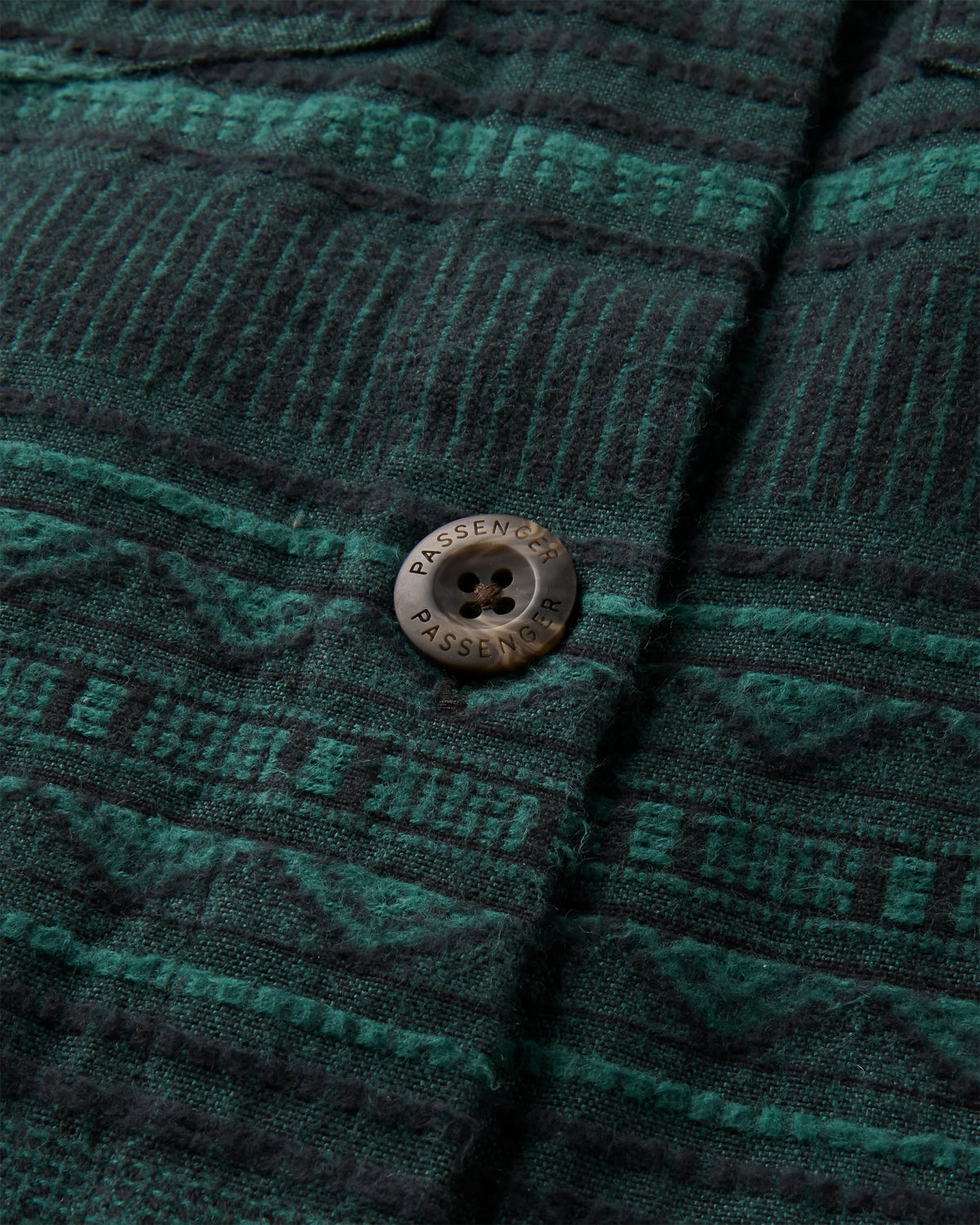 Stella Shirt Dress - Deep Ocean Jacquard - Flatlay