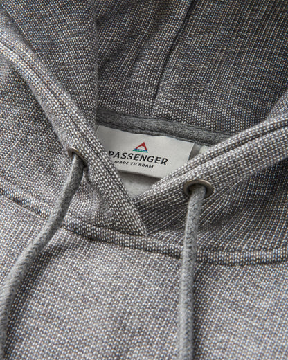 Heritage Textured Relaxed Fit Hoodie - Charcoal - Flatlay