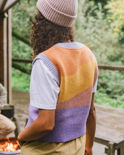 Scenic Knitted Vest - Scenic Sunrise Orange - Lifestyle