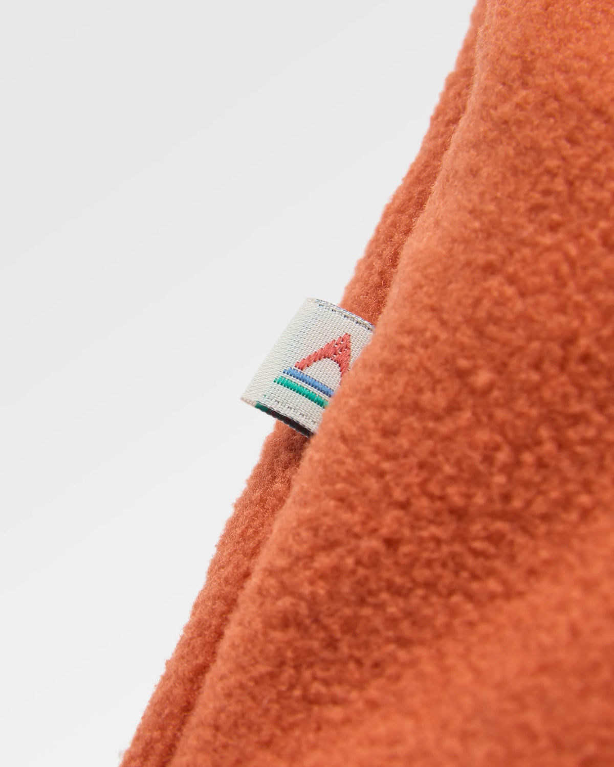 Woodland Hooded 1/2 Zip Polar Fleece - Baked Clay/Deep Navy - Flatlay
