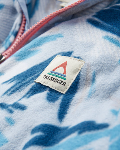 Sorrel Polar Fleece - Abstract Mountain Blue Fog - Flatlay