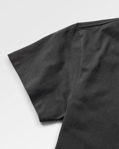 Elbio Relaxed Fit T-Shirt - Black - Flatlay