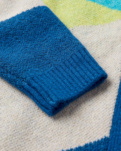 Scenic Knitted Cardigan - Scenic Azure Blue - Flatlay