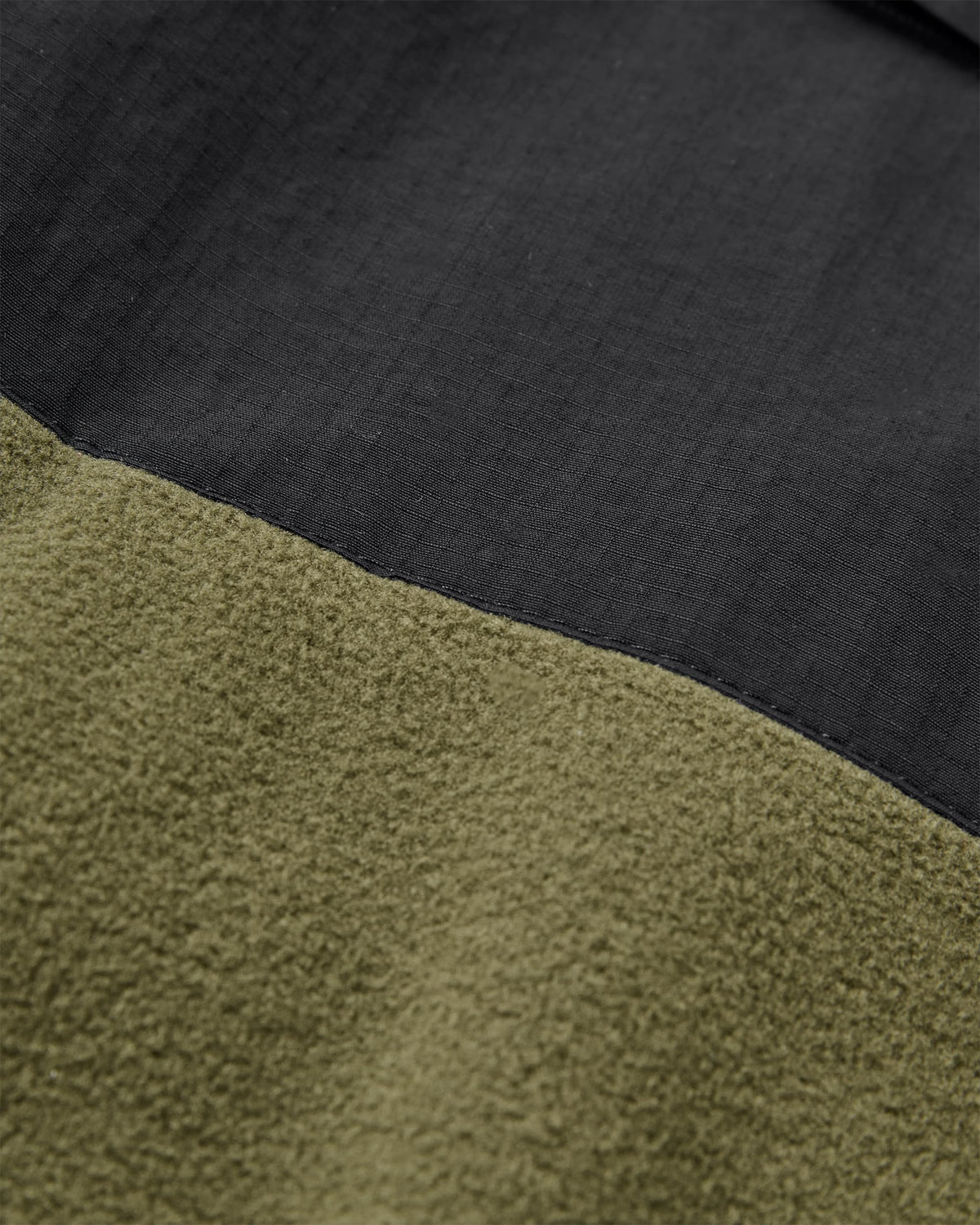 Woodland Hooded Polartec® Fleece - Black/Khaki - Flatlay