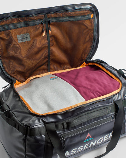 Roamer 60L Duffel Bag - Phantom Black - Flatlay