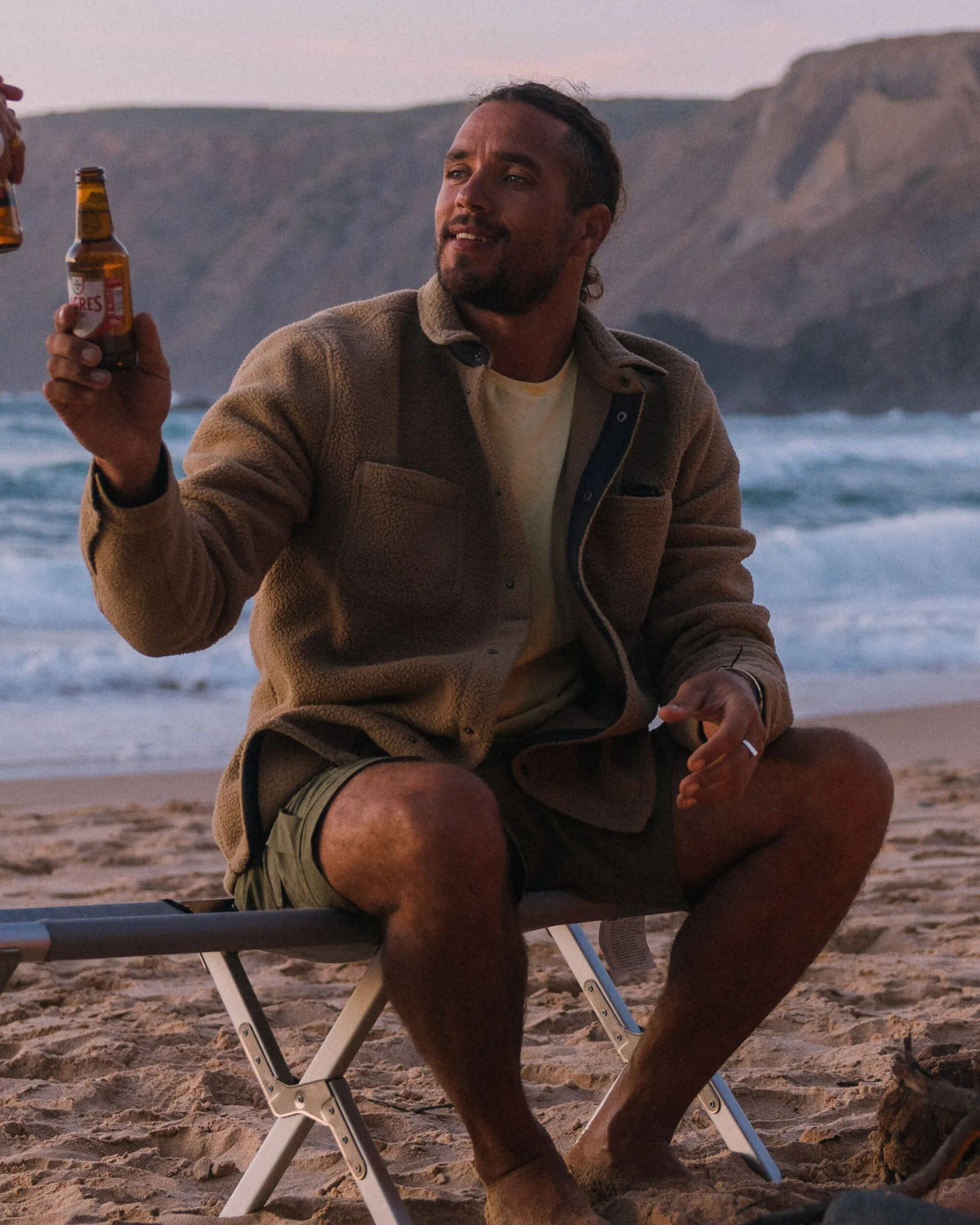 Backcountry Sherpa Fleece Shirt - Biscuit - Lifestyle