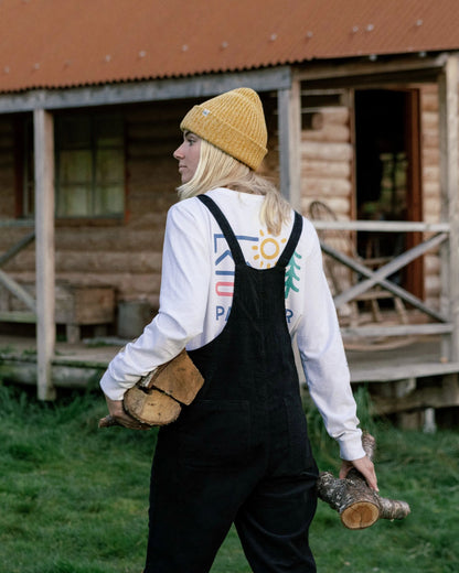 Meadows Cotton Cord Dungarees - Black - Lifestyle
