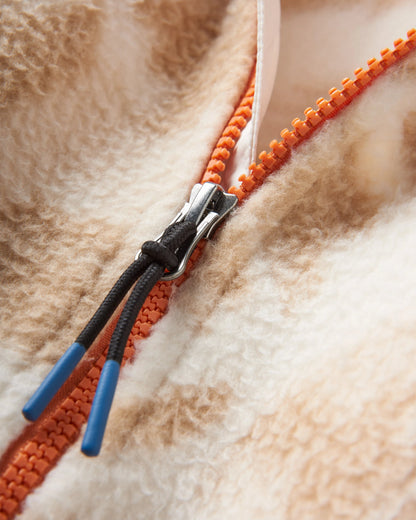 Fairbanks Full Zip Sherpa Fleece - Abstract Mountain Birch - Flatlay