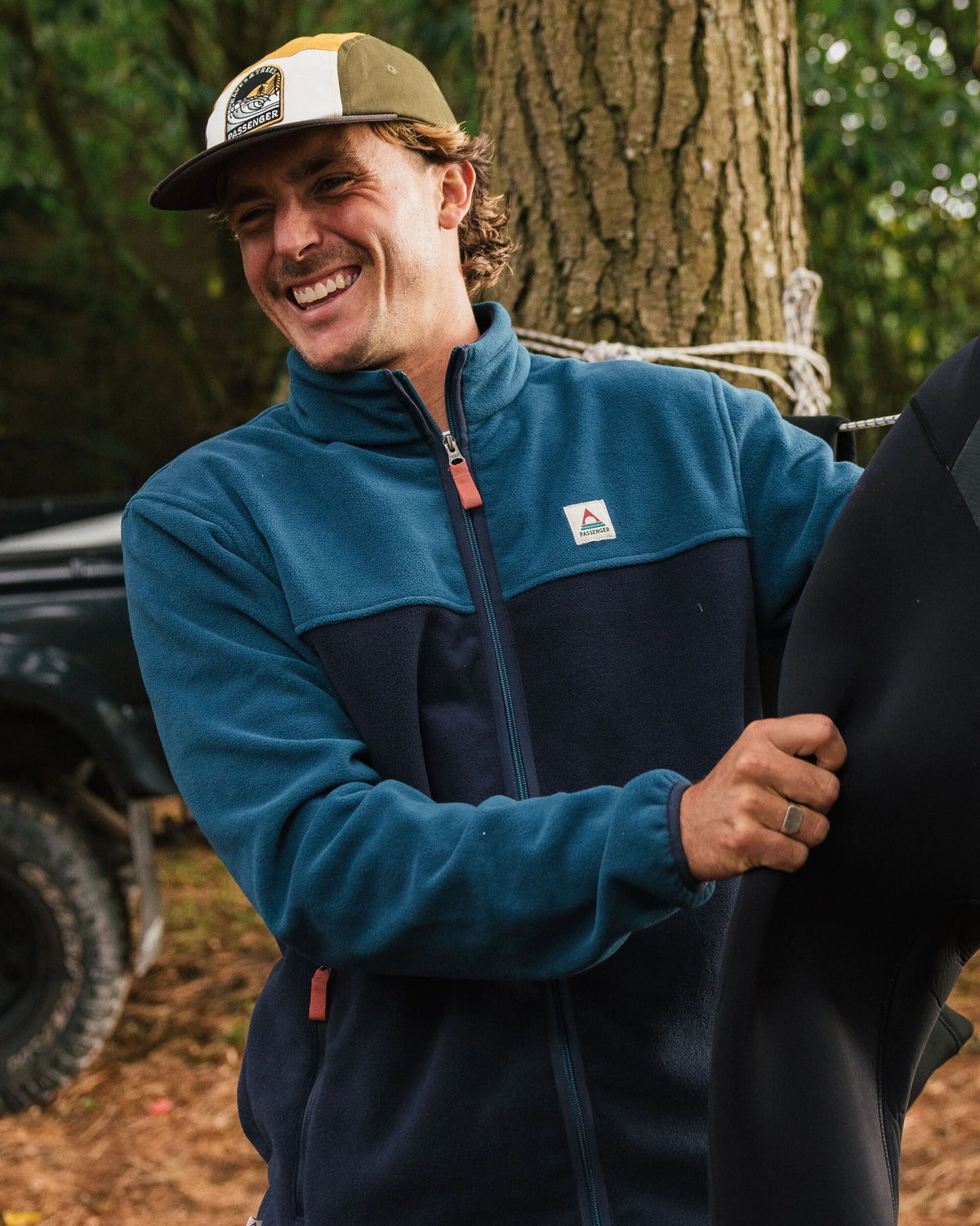 Ridge Full Zip Polar Fleece - Tidal Blue/Rich Navy - Lifestyle
