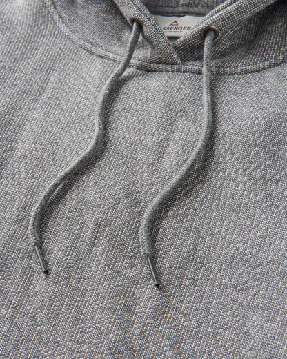 Heritage Textured Relaxed Fit Hoodie - Charcoal - Flatlay