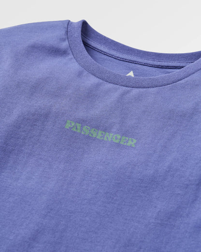 Tall Pines Men's T-Shirt - Purple Indigo - Flatlay