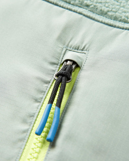 Beebalm Sherpa Fleece Vest - Pistachio - Flatlay