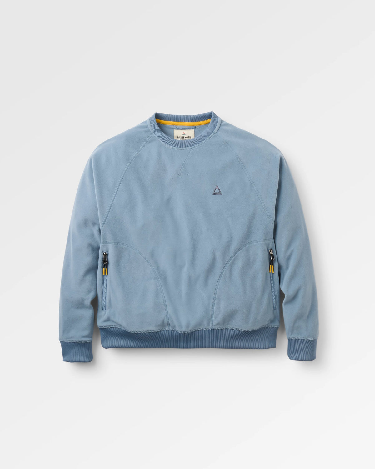 Ayla Micro Polartec® Crew Fleece - Stormy Blue  - Flatlay