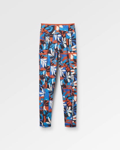 Mantra Active Legging - Mountain Foliage Blue - Flatlay
