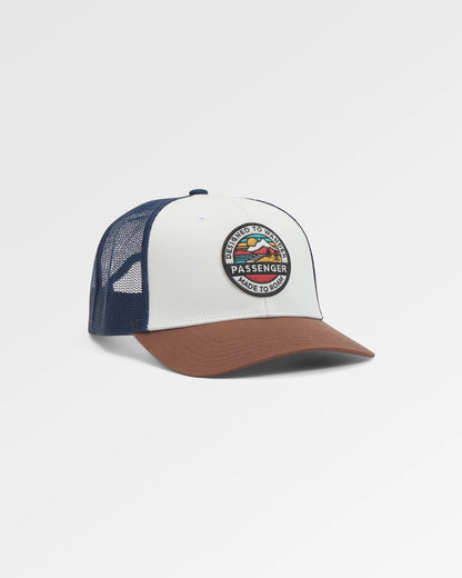 Odyssey Mesh Snapback Cap - Rich Navy/Rubber - Flatlay