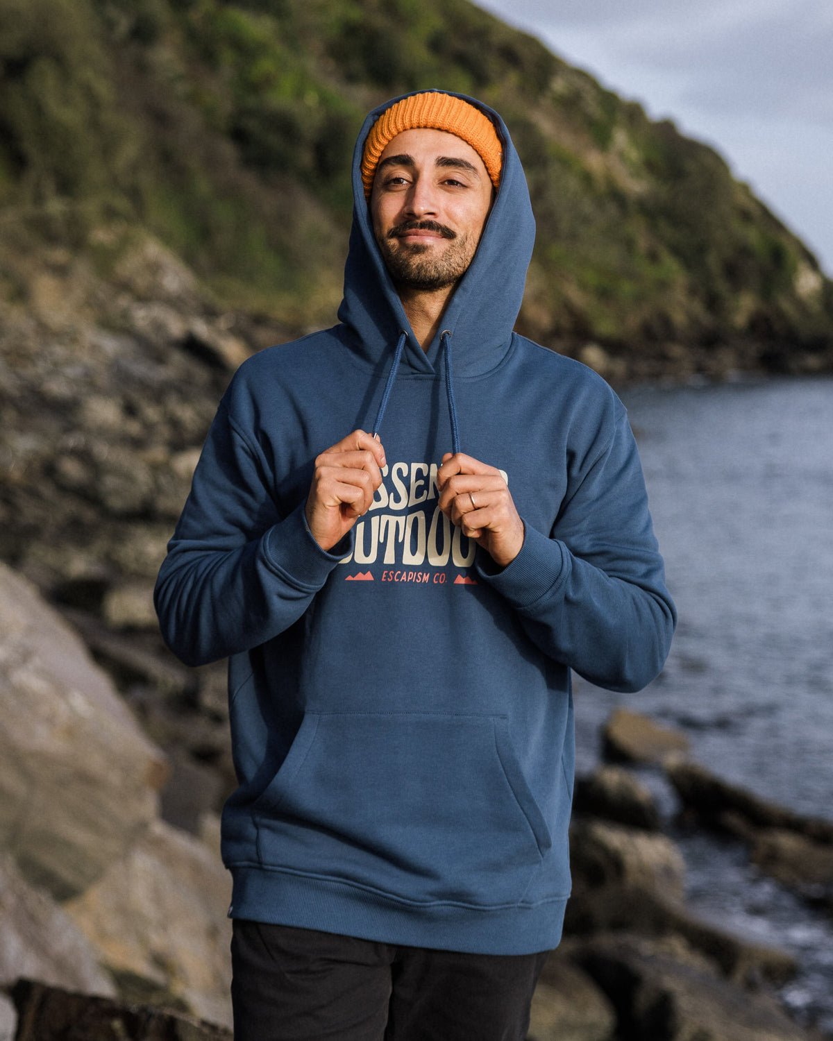 Yuca Cotton Hoodie - Dark Denim - Lifestyle