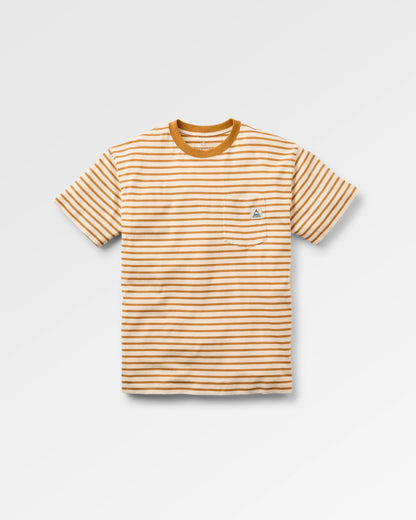 Zen Relaxed Fit T-Shirt - Retro Orange Stripe  - Flatlay