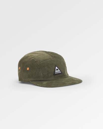 Fixie Cord 5 Panel Cap - Khaki - Flatlay